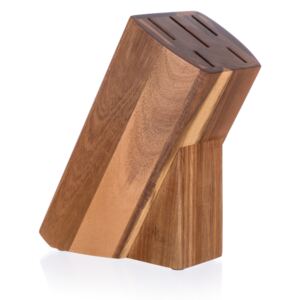 Stojak drewniany na 5 noży - drewno naturalne - Rozmiar 23x11x10 cm