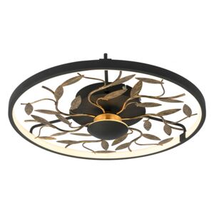 Plafon / Lampy sufitowe art deco czarno-złoty 3-stopniowe ściemnianie LED - Bota Oswietlenie wewnetrzne