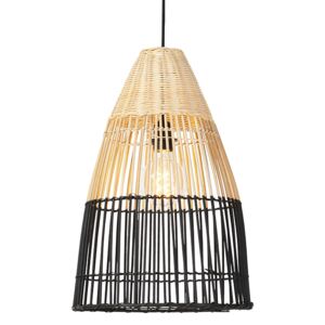 Rustykalna lampa wisząca bambus czarna - Bamboo Oswietlenie wewnetrzne