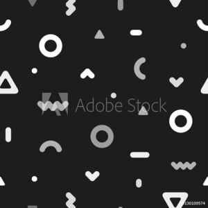 Fototapeta Wektorowy abstrakcjonistyczny tło z geometrycznymi kształtami Czarno-biały wzór
