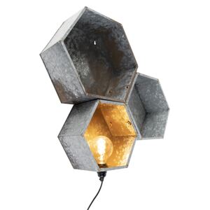 Industrialny Kinkiet / Lampa scienna rdza 1-punktowy - Comb Oswietlenie wewnetrzne