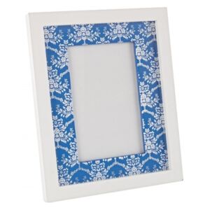 Ramka na zdjęcie Paros, z płyty MDF, biały/ niebieski, 18 x 22 cm