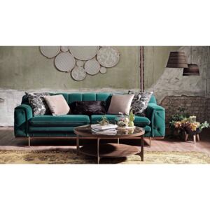 Tapicerowana sofa Rosalina, 3 osobowa, zielona, dł.228 x szer.97 x wys.78 cm
