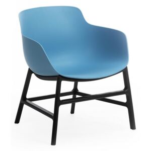 Plastikowe krzesło Ines Blue, z metalowymi nogami, niebieskie, dł.63 x szer.62 x wys.70 cm