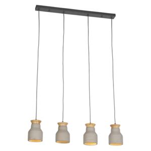 Przemysłowa lampa wisząca beton 4-źródła światła - Hormigo Goblet Oswietlenie wewnetrzne