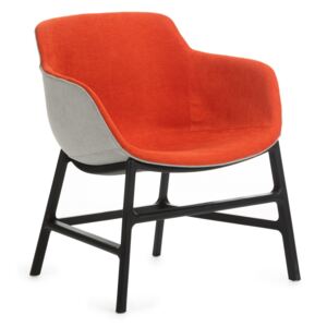 Plastikowe krzesło Shirley Orange z metalowymi nogami, tapicerowane, pomarańczowe, dł.63 x szer.62 x wys 70 cm