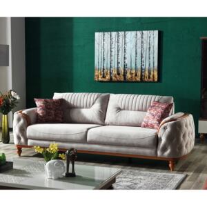 Sofa tapicerowana Zenit K1, 3-osobowa, dł.248 x szer.96 x wys.85 cm - szara