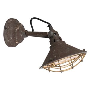 Vintage lampa ścienna i sufitowa brązowa uchylna - Barrack Oswietlenie wewnetrzne