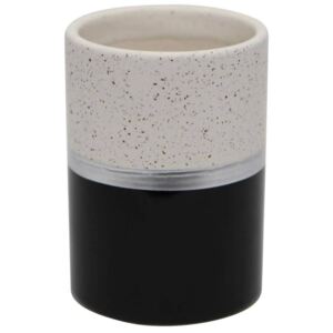 Ceramiczny kubek na szczoteczki, szary, 7 x 10 cm