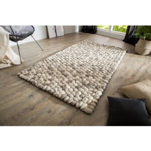 Carpet organic 200x120cm szary filcowy 38254