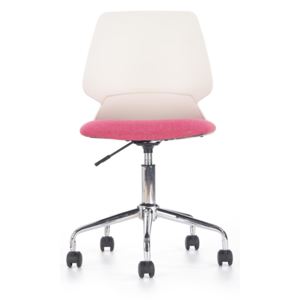 Krzesło biurowe dziecięce Skate, biało - różowe