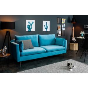 Sofa famous 210cm aqua velvet 39024