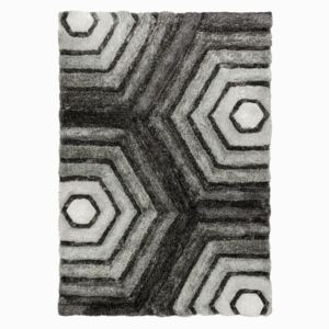 Szary dywan Flair Rugs Hexagon Grey, 120x170 cm