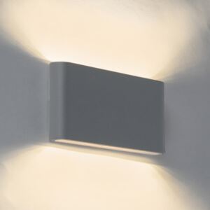 Zewnetrzna Kinkiet / Lampa scienna Batt LED 17,5cm ciemnoszary Oswietlenie zewnetrzne