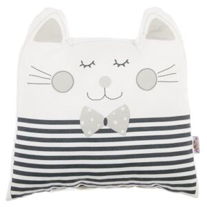 Szara poduszka dziecięca z domieszką bawełny Apolena Pillow Toy Big Cat, 29x29 cm