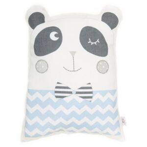 Niebieska poduszka dziecięca z domieszką bawełny Apolena Pillow Toy Panda, 25x36 cm