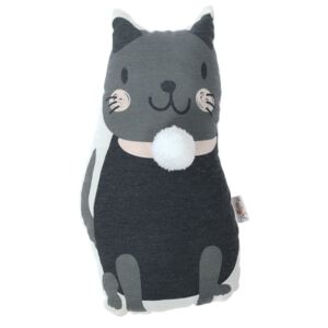 Poduszka dziecięca z domieszką bawełny Apolena Pillow Toy Black Cat, 17x34 cm
