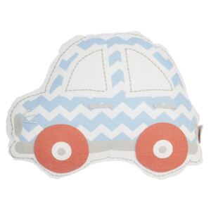 Niebiesko-czerwona poduszka dziecięca z domieszką bawełny Apolena Pillow Toy Car, 32x25 cm