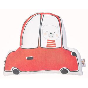 Czerwona poduszka dziecięca z domieszką bawełny Apolena Pillow Toy Car, 25x30 cm