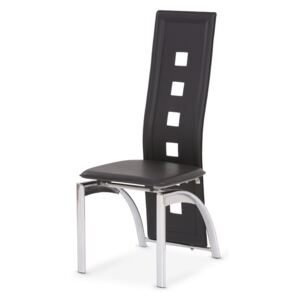 SELSEY Krzesło Pivare czarne na chromowanej podstawie
