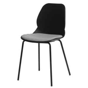 Selsey Krzesło Layer z tapicerowanym siedziskiem czarne