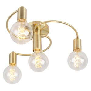 Nowoczesny Plafon / Lampy sufitowe złoty 4-źródła światła - Facil Oswietlenie wewnetrzne