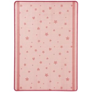 Różowy dywan dziecięcy Hanse Home Stars&Hearts, 100x140 cm
