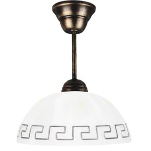 Lampa wisząca LAMPEX, brązowa, 60 W, 300x220 mm