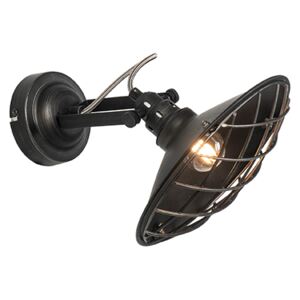 Przemysłowa lampa ścienna czarna uchylna - Pekka Oswietlenie wewnetrzne