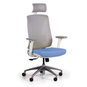 Krzesło biurowe z siatkowanym oparciem ENVY, niebieskie