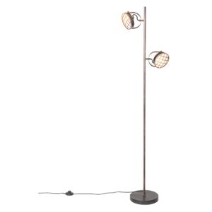 Vintage vloerlamp roestbruin 2-lichts - Tamina Oswietlenie wewnetrzne