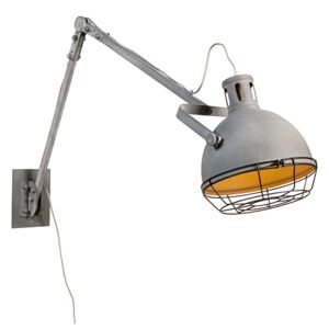 Lampa ścienna regulowana przemysłowa metal - Rela Oswietlenie wewnetrzne