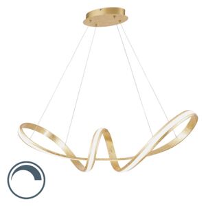 Designerska lampa wisząca złota z diodami LED 80 cm - Belinda Oswietlenie wewnetrzne