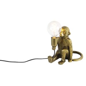 Lampa stołowa vintage mosiężna - Monkey Det Oswietlenie wewnetrzne