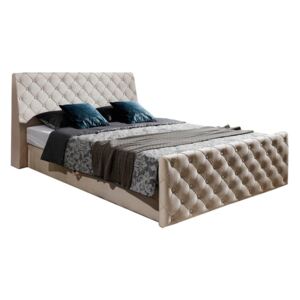 Łóżko kontynentalne z materacem GREY 160x200 cm