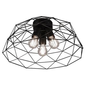 Nowoczesna lampa sufitowa czarna 45 cm 3-punktowa - Jaap Oswietlenie wewnetrzne
