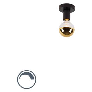 Lampa sufitowa czarna z lustrem w kolorze złotym G95 - Facile Oswietlenie wewnetrzne
