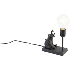Lampa stołowa vintage czarna - Elefant Sidde Oswietlenie wewnetrzne