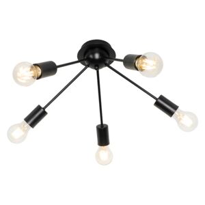Lampa sufitowa Art Deco czarna 5-punktowa - Facil Oswietlenie wewnetrzne