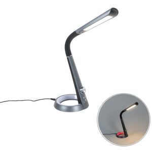Lampa stołowa czarna z diodą LED RGBV i złączem USB - Manuel Oswietlenie wewnetrzne