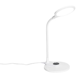 Lampa stołowa i ścienna biała w tym LED ze ściemniaczem dotykowym - Joni Oswietlenie wewnetrzne