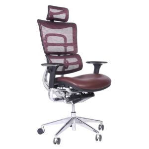 Ergonomiczny fotel biurowy ERGO 800 śliwkowy