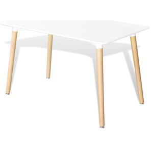 Prostokątny stół z płyty MDF, biały