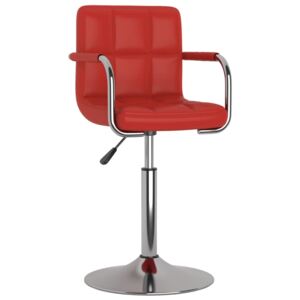 Krzesło stołowe, winna czerwień, obite sztuczną skórą