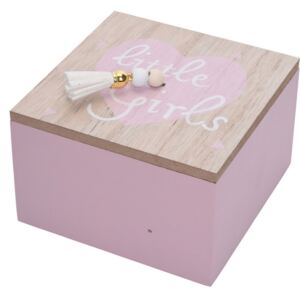 Pudełko dekoracyjne Nadia różowy - 12 x 12 x 7 cm
