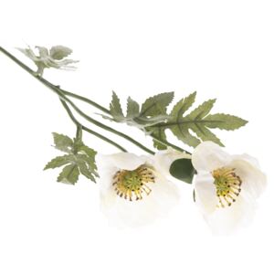 Kwiat sztuczny Wilczy mak 65 cm, biały