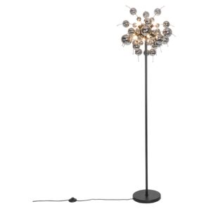 Design vloerlamp zwart met smoke glas 8-lichts - Explode Oswietlenie wewnetrzne