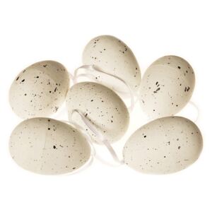 Komplet wielkanocnych jajek nakrapianych do zawieszenia 6 cm, 6 szt