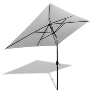 Prostokątny parasol ogrodowy, biały, 200x300 cm