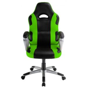 Fotel do komputera biurowy obrotowy EVER czarno zielony